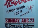vintage org SUICIDAL TENDENCIES SEA HAGS 11x17 Punk Flyer poster rock kbd h/c