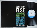 CANNONBALL ADDERLEY Somethin' Else LP 1958 1595 47 W 63 RVG ear VG+/EX-