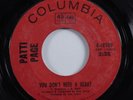 Popcorn Soul 45 PATTI PAGE You Don't Need A Heart COLUMBIA HEAR