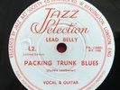 Huddie  Lead Belly 78  L2 Jazz Collector Ex packing trunk Blues/ all out and Dow