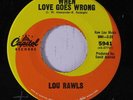LOU RAWLS: When Love Goes Wrong / Show Business 45 Soul