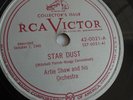Artie Shaw - 78rpm single 10-inch – RCA Victor #42-0021 Star Dust