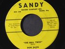 DON DAVIS: The Bull Twist / Singing This Lonely Song 45 (Alabama, vocal flipped
