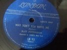 RAY PETERSON - Why 78 RPM BRAZIL on EX PROMO ======IT's NOT lp mono 7 45 elvis