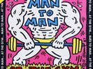 KEITH HARING VINYLE COVER ART - MAN TO MAN AT THE GYM - 1987 - ORIGINAL 45T