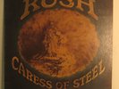 CRANIUM'S Rush CARESS OF STEEL orig Lp dj WHITE LABEL PROMO w/inner Geddy Lee