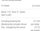4x Take That Tickets at O2 FACE VALUE