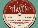 GOSPEL 78 : FLYING CLOUDS OF DETROIT MALE QUARTET ON HAVEN 508