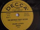 Frank Luther - 78rpm single 10-inch – Decca #88056 The Birthday Party Record