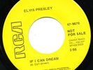 Elvis Presley 45 PROMO YELLOW LABEL If I Can Dream EDGE OF REALITY Live A Little