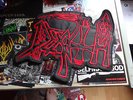 Old School Death Metal Backpatch Shape Patch Death Mantas Old Logo XXL Size