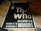 THE WHO - MAXIMUM R&B MARQUEE POSTER SCREEN PRINTED ORIGINAL ? 25.5