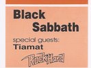 Black Sabbath  In Concert 1995   Ticket / Konzertkarte / Eintrittskarte