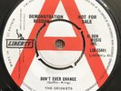 The Crickets Dont Ever Change 7” 45 Demo Liberty Records LIB 55441 Buddy Holly