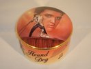 ELVIS PRESLEY round ceramic music box by Nate Giorgio, plays Hound Dog