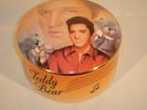 ELVIS PRESLEY round ceramic music box by Nate Giorgio, plays Teddy Bear