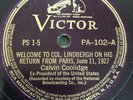 Victor 102 Presidents Calvin Coolidge- Herbert Hoover  78rpm E Historical