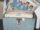 45 rpm record case w/ 40 records elvis chuck berry jan & dean dion little eva
