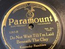 COUNTRY KENTUCKY RAMBLERS Paramount 3283 (L-543 & L-549)  V++ (plays E E-)