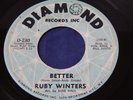 ORIGINAL PRESSING NORTHERN SOUL 45 RUBY WINTERS BETTER / I WANT ACTION