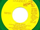 Elvis Presley PROMO ONLY GREEN COLORED 45 YELLOW LABEL JB-12205 Lovin' Arms NM