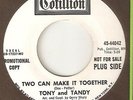 TONY & TANDY Two Can Make It Together Bitter Sweet COTILLION DJ NORTHERN SOUL 45