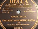 BING CROSBY & ANDREWS SISTERS 1943 JINGLE BELLS 78 rpm- DECCA # 23281 NM