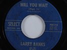 Deep Soul 45 LARRY BANKS Will You Wait SELECT HEAR