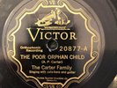 Victor 20877 CARTER FAMILY The Poor Orphan Girl BRISTOL  1928  78 rpm E Amazing