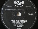 RARE-ELVIS PRESLEY-FAME AND FORTUNE / STUCK ON YOU-78 RPM-SOUTH AFRICA-VG+ COND