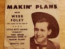 RARE Webb Foley 45 EP + Picture Sleeve Makin' Plans Little Bitty Mama Emerald