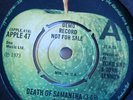 YOKO ONO/PLASTIC ONO BAND -DEATH OF SAMANTHA - (BEATLES)- APPLE - DEMO - RARE