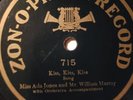 Miss Ada Jones and Mr. William Murray  Zon-O-Phone Record - Kiss Kiss Kiss- 10