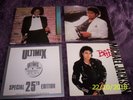 4 Michael Jackson Records Lp Albums Thriller, Bad, Off The Wall & 33 1/2 Single