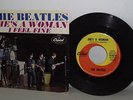 CLEAN The Beatles I Feel Fine / She's A Woman 1964 Capitol Picture Slv & 7