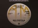 A&M   Sex Pistols 1977 original  single  God Save The Queen