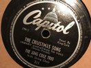 NAT KING COLE  - THE CHRISTMAS SONG / IN THE COOL OF THE EVENING 78 VG+