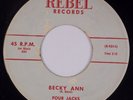 FOUR JACKS: Becky Ann / I Can’t Forget REBEL Obscure Doo Wop 45 MP3