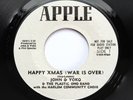 John Lennon - Happy Xmas - Rare 1971 U.S. Apple *PROMO* 45 MINT-