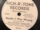 RICH-R-TONE (Special Release)1021 SOUTHERN RAMBLERS 78 rpm Bluegrass 1st on EBAY