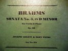 1937 Joseph SZIGETI Brahms VIOLIN SONATA NO 3 D MINOR Egon Petri Piano 78