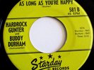 HARDROCK GUNTER & BUDDY DURHAM COUNTRY ROCKABILLY 45 HILLBILLY TWIST/AS LONG AS