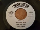Northern Soul - Tony Clarke - A Wrong Man - M-S Records DEMO - ORIGINAL 45