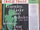 Bertolt Brecht - Legenden, Lieder Und Balladen Gesungen von Ernst Busch - 44 028