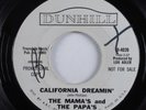 Rock 45 MAMA'S & THE PAPA'S California Dreamin' DUNHILL promo HEAR