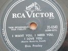 ELVIS PRESLEY  Want You, I Need You, I Love You CANADA 1956 78 RCA 20-6540
