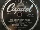78 RPM (Nat) The King Cole Trio THE CHRISTMAS SONG 1946 Classic First Pressing