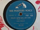 Elvis Presley : I'm Left, You're Right, She's Gone - UK original 78 HMV 1958