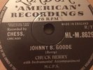 Top EX .Chuck Berry Original. 78rpm. Johnny B Good.London..rock N Roll.