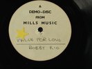 UNRELEASED 1965 UK DEMO ACETATE- BOBBY RIO -VALUE FOR / BEAT JOE MEEK RGM SOUND